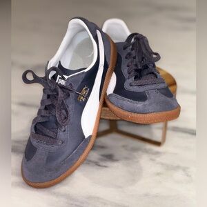 Puma Super Liga Sneakers Youth Child Leather & Suede Dark Navy White 6.5C